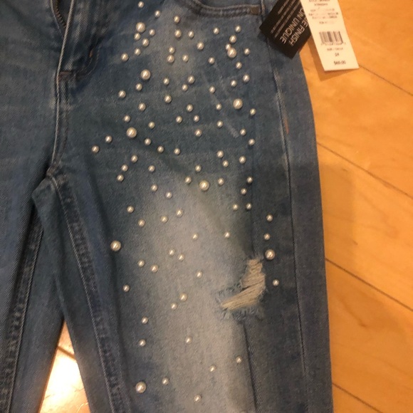 NWT girlfriend jeweled ripped jeans size 24 - Picture 3 of 8